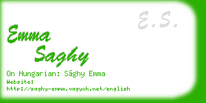 emma saghy business card