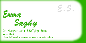 emma saghy business card